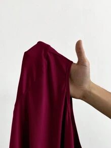 Auralis Plus-Size Summer Women's Casual Top & Wide-Leg Pants Summer Sets Spring - Burgundy - View 8