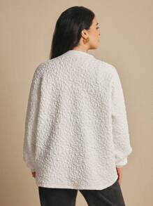 Elaquor Plus Size Herfst Casual Geborduurd Gewatteerd Jasjeold Money,Uitgaansoutfits