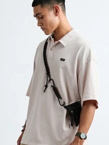 Manfinity VCAY Polo a maniche corte da uomo casual in maglia, vestibilità morbida, tinta unita