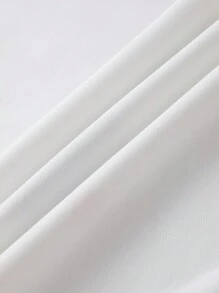 ROMWE MEN Street Life Men's Drawstring Front Letter & Figure Print Hooded Sweatshirt, Casual Daily Wear - White - View 4