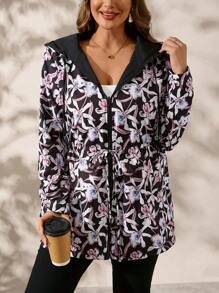 SHEIN Clasi 大码女式纯色简约休闲夹克