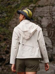 In My Nature 女士连帽夹克特殊面料时尚运动户外夹克