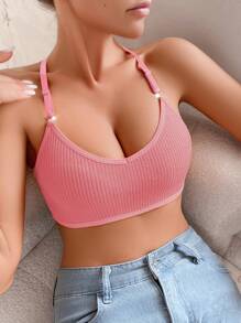 Camisole En Dentelle Confortable Pour Femme, Toute l'année - Rose bonbon - Voir 6