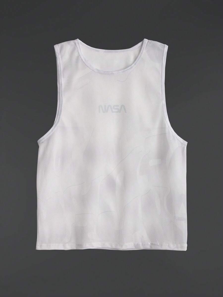 Manfinity Sport Corelite 男友风男士字母印花圆领日常健身运动背心返校