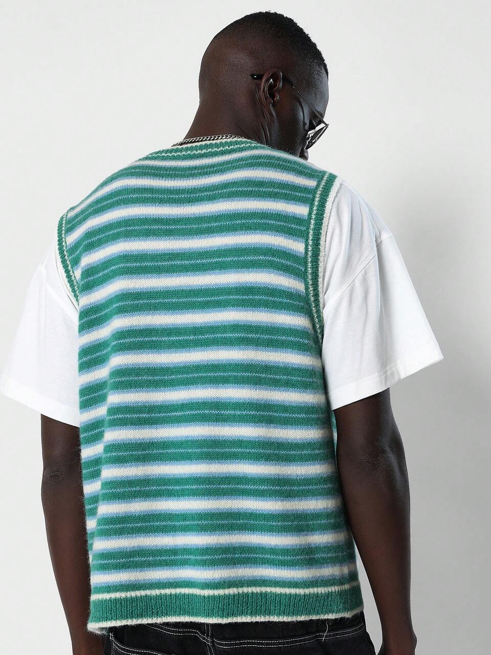 Classic Preppy Style Striped Sweater Vest