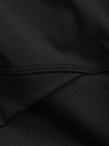 Dazy Plus 大码纯色紧身弹力打底裤，百搭修身，适合所有季节，返校季秋季必备打底裤 - 黑色 - 查看 5