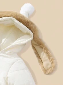 SHEIN Cappotto imbottito caldo e spesso, adatto per l'uso quotidiano casual, adatto per bambini piccoli unisex, adatto per autunno/inverno all'aperto