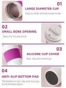 SHEIN Basic living 1pc Travel Insulated Bottle - Purple - View 4