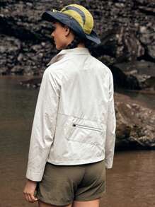 In My Nature 女士连帽夹克特殊面料时尚运动户外夹克