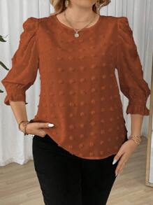 Rometta 大码纯色泡泡袖衬衫，春夏