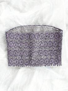 SHEIN Unity 女士印花简约日常抹胸 - 紫色 - 查看 2