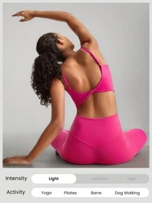 GLOWMODE FeatherFit™ Knot Going Anywhere Twisted Backless Tank Top Light Support Low Impact Yoga Daily Fall Winter