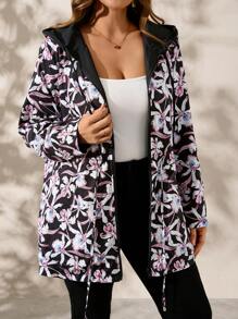 SHEIN Clasi 大码女式纯色简约休闲夹克