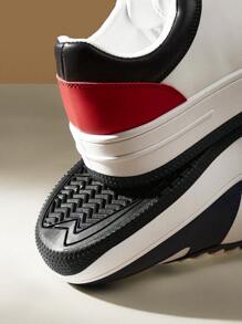 CUCCOO EASI Chaussures de sport mode blanches pour femmes, pour le printemps/automne, avec semelles épaisses, plateforme imperméable, chaussures décontractées pour dames