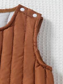 男婴秋冬可爱熊连体裤，带口袋、裆部可打开、肩部按扣、休闲家居服和派对服