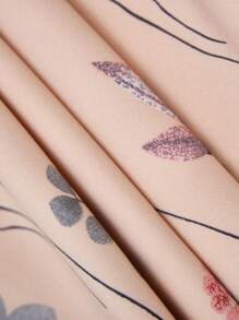 SHEIN Clasi 夏季休闲花卉印花灯笼袖连衣裙长款女装 - 粉色 - 查看 5