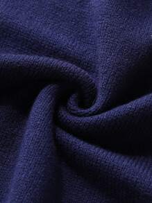 Manfinity Homme Suéter casual de contraste de color con costura para hombres en primavera y otoño