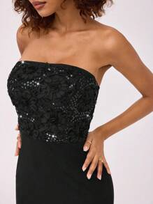 Forever 21 鑲鑽細節管身連身洋裝 - 黑色 - 查看 6