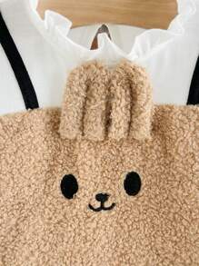 Toddler Girls' Fuzzy Bunny Embroidered Elegant Casual Pullover Top, Suitable For Outing, Party, Holiday - Multicolor - View 5