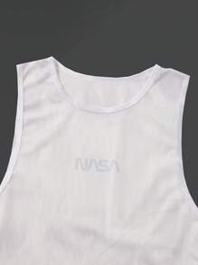 Manfinity Sport Corelite 男友风男士字母印花圆领日常健身运动背心返校