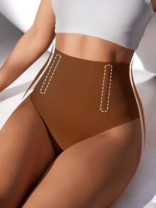 2pcs/Pack Seamless High Waist Shaping Panty With Bone - Multicolor - View 5