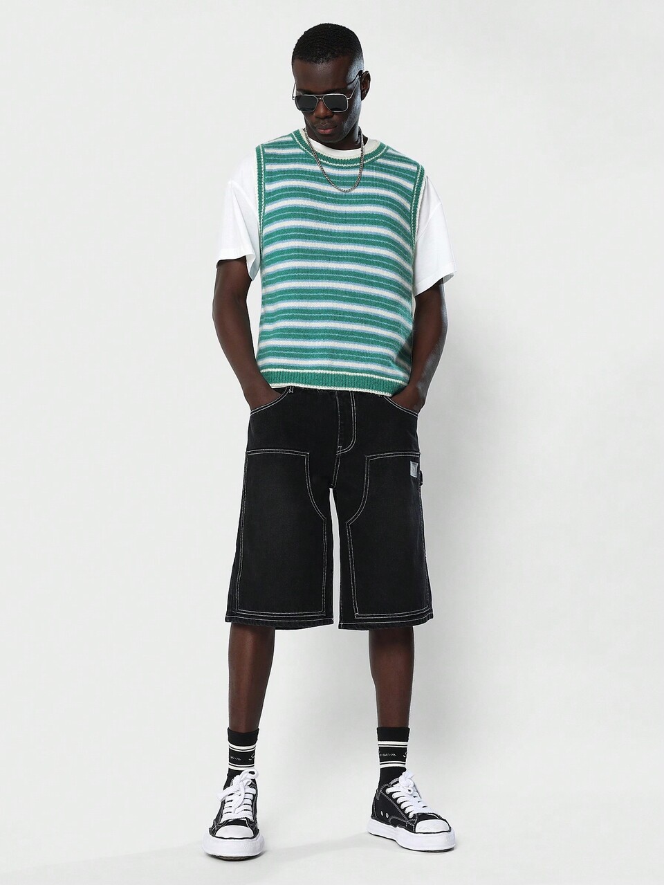 Classic Preppy Style Striped Sweater Vest