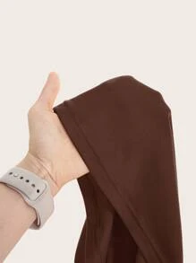 Slaydiva Women's Summer U-Neck Cropped Tank Top And Drawstring Pocket Shorts Set Outfits - Brown - View 11