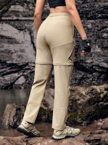 In My Nature Pantalones de senderismo minimalistas de unicolor para uso diario para mujeres