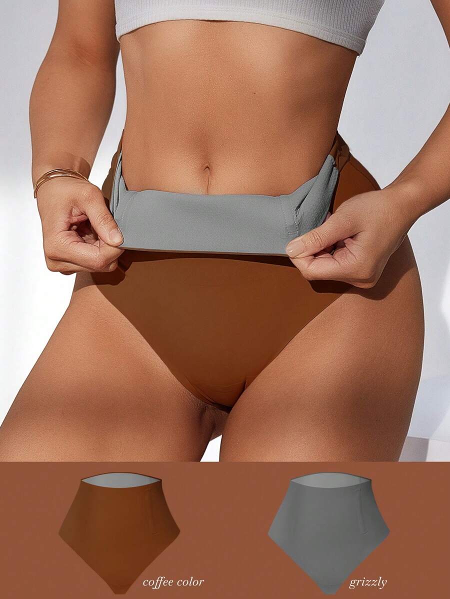 2pcs/Pack Seamless High Waist Shaping Panty With Bone - Multicolor - View 1