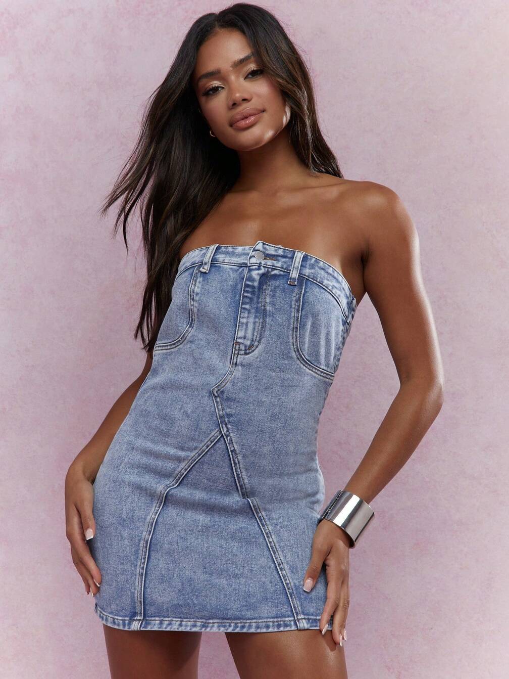 missguided denim dress lace up size 8 Style Seaming And Front Zip Detail Perfect For Music Festivals And Summer Street Style Rust Brown Casual Sleeveless Denim Plain Bodycon Missguided | Dresses | Missguided