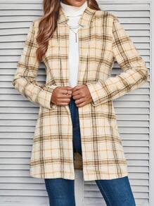 EMERY ROSE 女式秋季休闲格子夹克 - 彩色 - 查看 6