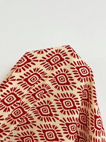 SHEIN Frenchy Plus Size Women's Printed Casual Pants - Multicolor - View 7