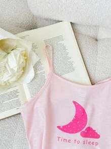 SHEIN Tween Girls Summer Knitted Comfortable Camisole With Shorts Casual Homewear Set - Baby Pink - View 5