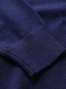 Manfinity Homme Suéter casual de contraste de color con costura para hombres en primavera y otoño