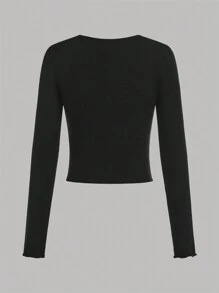 SHEIN Girlism Áo thun dài tay nhún bèo thường ngày cho bé gái tuổi teen mua 1 tặng 2 3 món/bộ - Nhiều màu - Xem 8