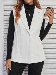 EMERY ROSE 秋季上衣 女式工作上衣 冬季上衣 女式西装外套 女式外套 白色外出服装 秋季服装 - 白色 - 查看 5