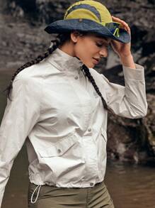 In My Nature 女士连帽夹克特殊面料时尚运动户外夹克