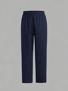 3pcs Tween Boy Casual School Style Bow Tie Shirt, Vest And Long Pants Gentleman Outfit, Suitable For Party, Birthday, Graduation, Commute, School And Daily Casual Wear In Autumn/Winter - Blue - View 8