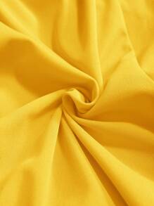 Slaydiva Plus Size Women Sleeveless Loose Solid Color With Pockets Wide Leg Jumpsuit - Yellow - View 7