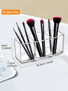 化妆刷收纳盒，1 件多功能化妆刷干燥机大容量收纳架，托盘支撑展示适用于梳妆台、浴室台面、橱柜，可存放眼线笔/唇笔、唇彩、眼线笔、口红、眼影、遮瑕膏、房间、家居、卧室、浴室、房屋、粉色房间、客厅装饰、旅行用品、礼品袋、送给妈妈、爸爸、男士、朋友、老师、生日、婚礼、书桌、架子、配件、礼品盒、趣味礼物、收纳、化妆刷架 - 無色 - 查看 9