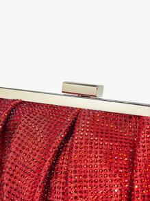 SHEIN Belle 女士晚宴包、手拿包、时尚、奢华、钻石、优雅、简约、个性化、多功能、红色、适合新娘、伴娘、婚礼嘉宾、蜜月、婚礼、鸡尾酒会、新娘送礼会、派对、约会、生日、晚会、约会之夜、圣诞节