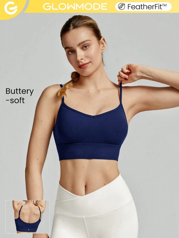 Featherfit™ Heart-Shaped U Back Adjustable To The Studio Sports Bra Low Impact Yoga Pilates Studio