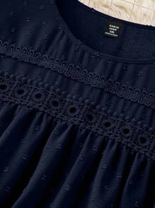 大码女式纯色简约休闲提花衬衫