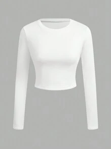 SHEIN EZwear 3 piezas Conjunto de camisetas básicas gruesas para mujer - Multicolor - Ver 4