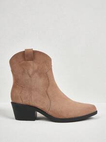 Styleloop Women Fashion Party All-Match Classic White Boots Fall - Black - View 4