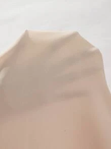 EMERY ROSE 素色打結袖口開衩袖襯衫 - 卡其色 - 查看 7