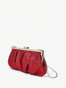 SHEIN Belle 女士晚宴包、手拿包、时尚、奢华、钻石、优雅、简约、个性化、多功能、红色、适合新娘、伴娘、婚礼嘉宾、蜜月、婚礼、鸡尾酒会、新娘送礼会、派对、约会、生日、晚会、约会之夜、圣诞节