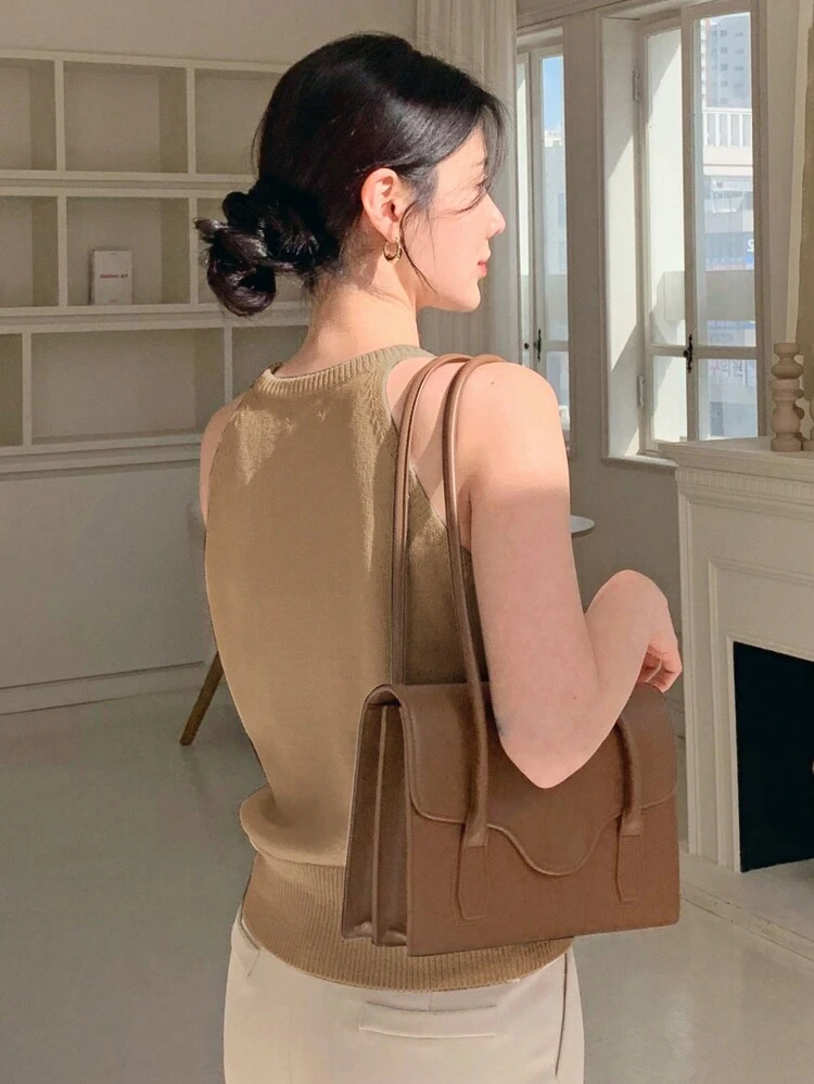 Ladies Summer Solid Color Casual Halter Tank Top