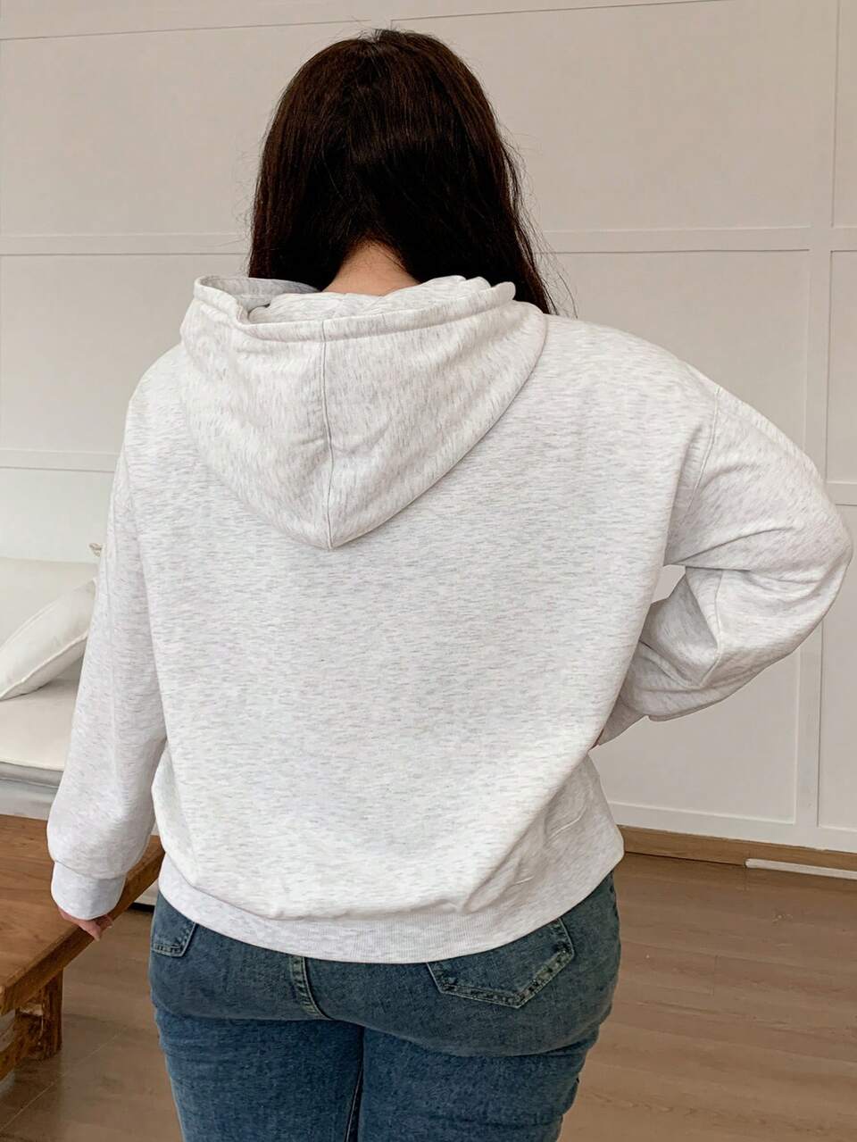 Dazy Plus Plus Size Women Dog & Letter Print Drop Shoulder Loose Fit Sweatshirt, Spring & Autumn , Women Sweatshirt,Fall Women Clothes