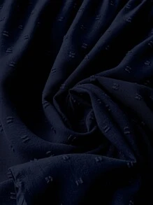 大码女式纯色简约休闲提花衬衫